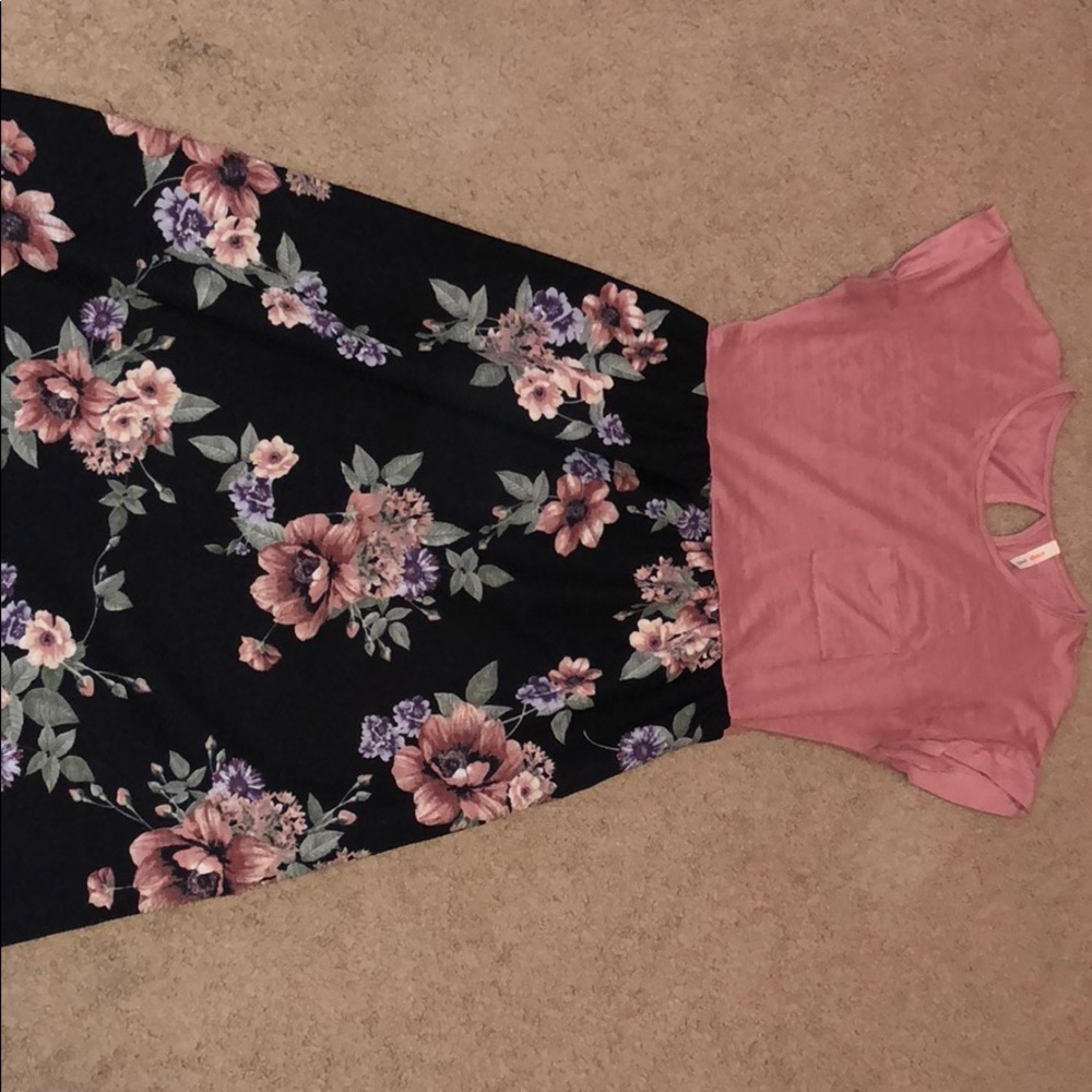 Pink floral dress
